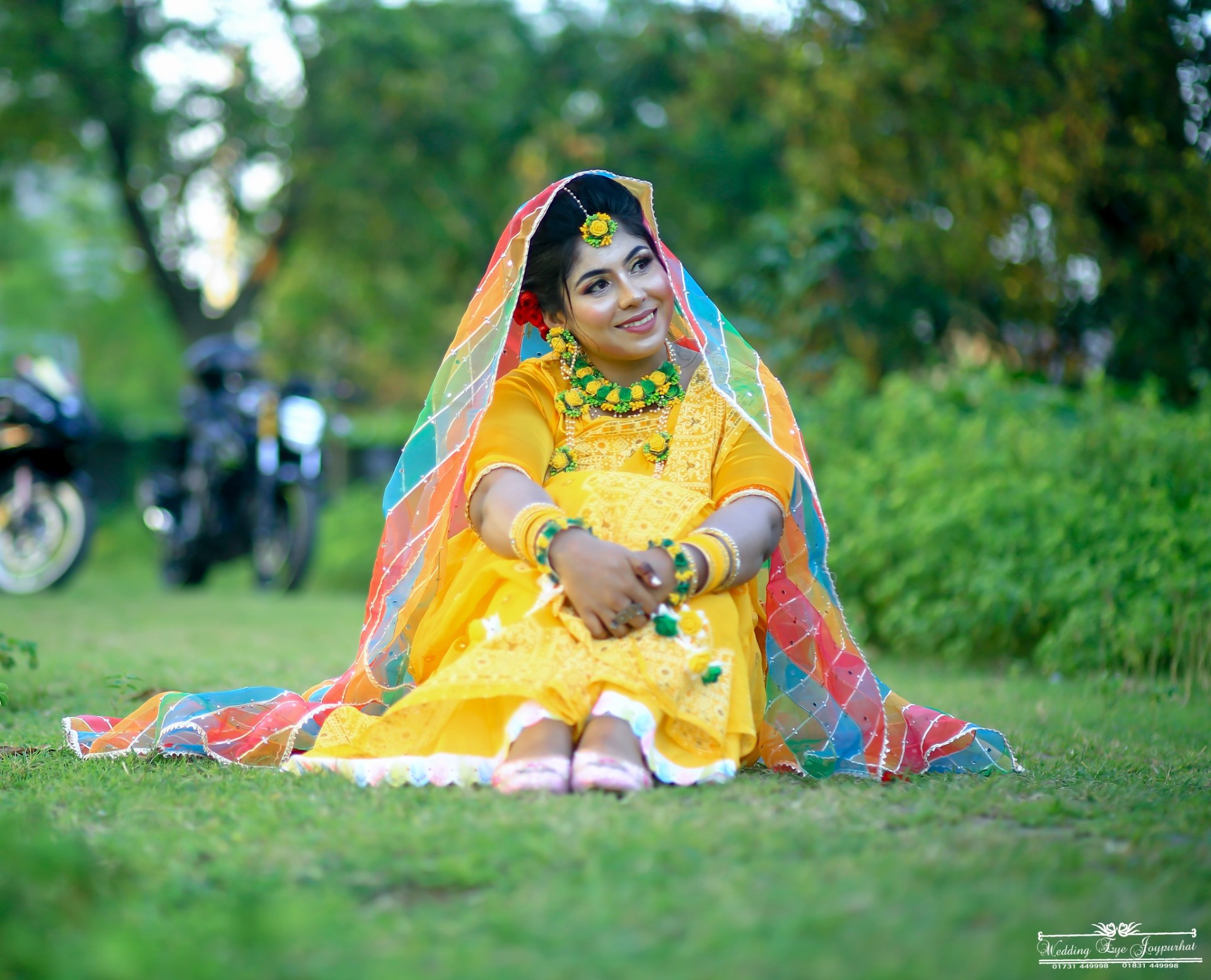 Bride in haldi attire
